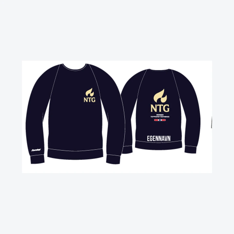 Crewneck med NTG Seiling-trykk