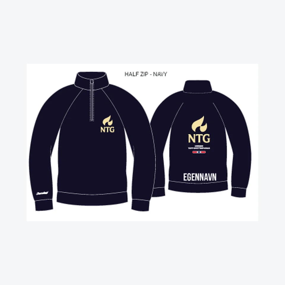 Half zip med NTG Seiling-trykk